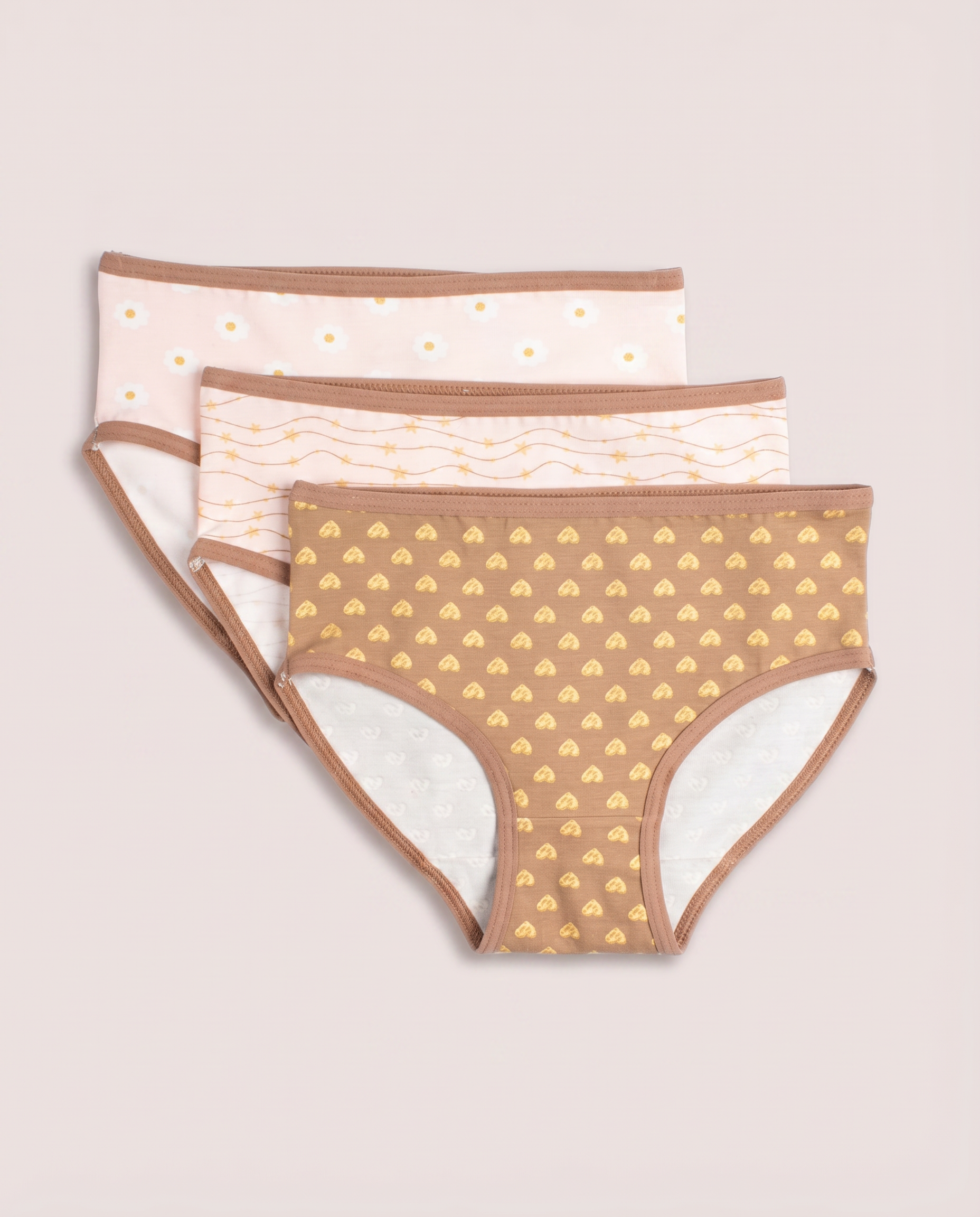 Girls Printed Brief |  Pack of - 3