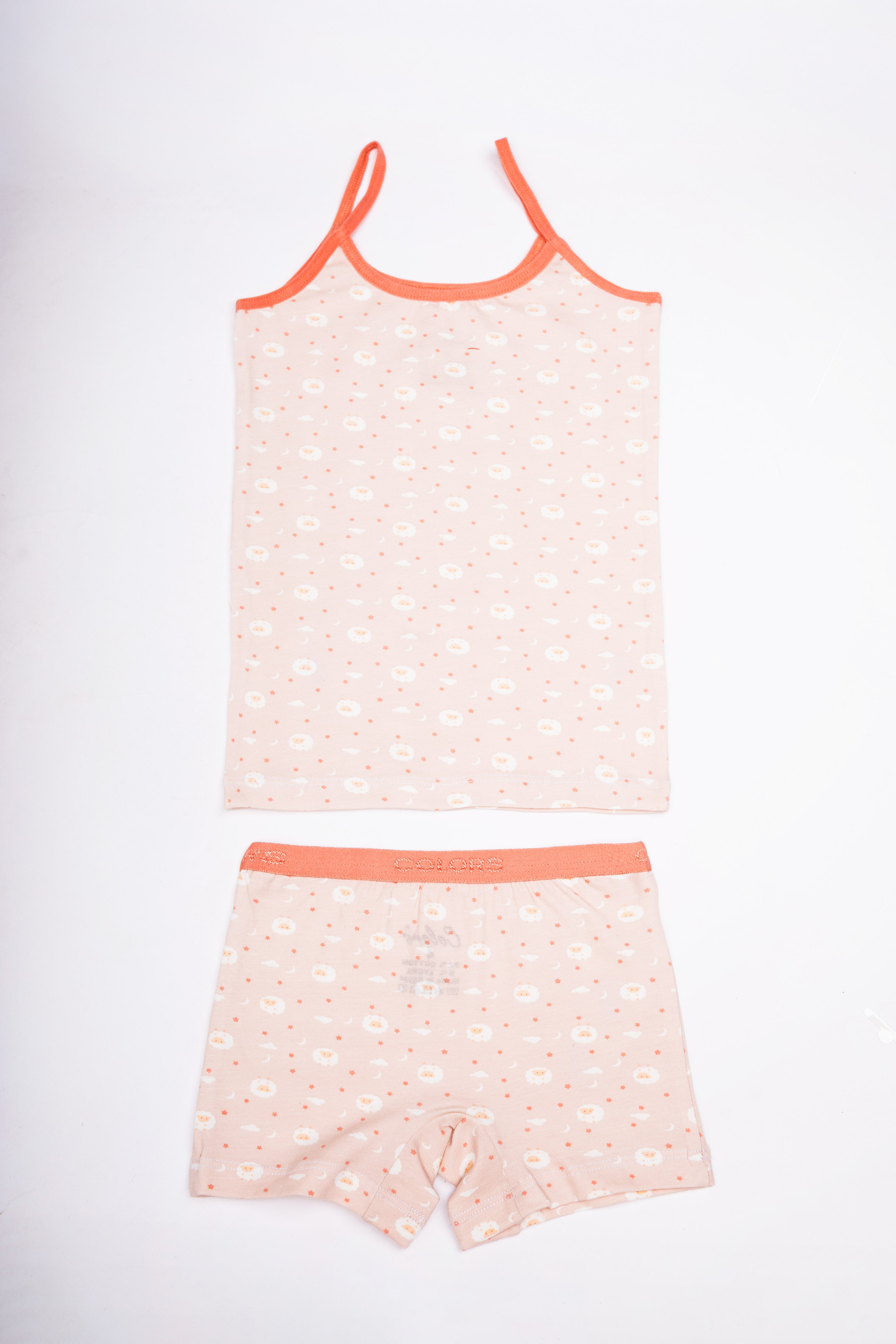 Girls Strap Top & Shorts Set – 2 Pieces