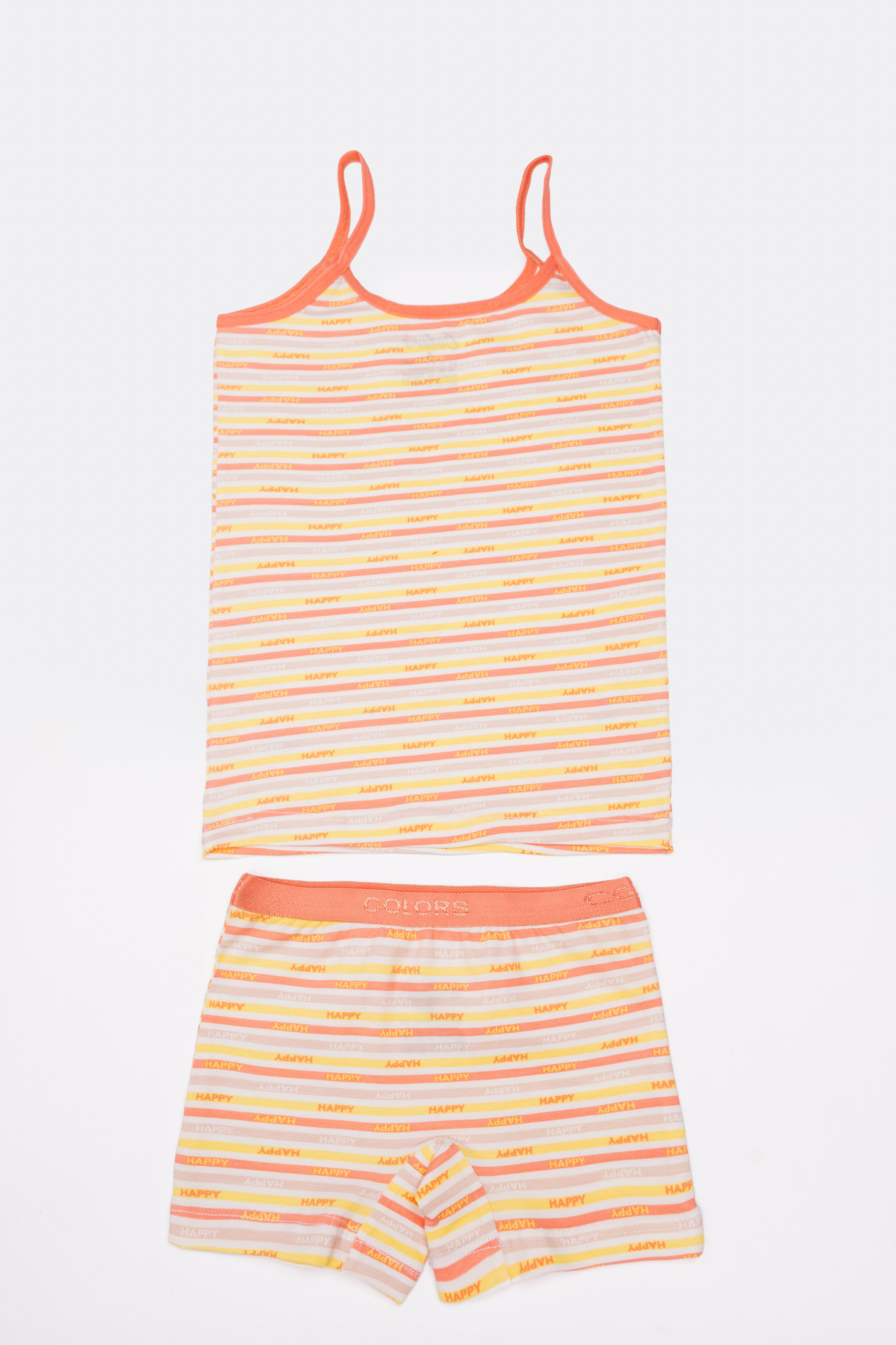 Girls Strap Top & Shorts Set – 2 Pieces