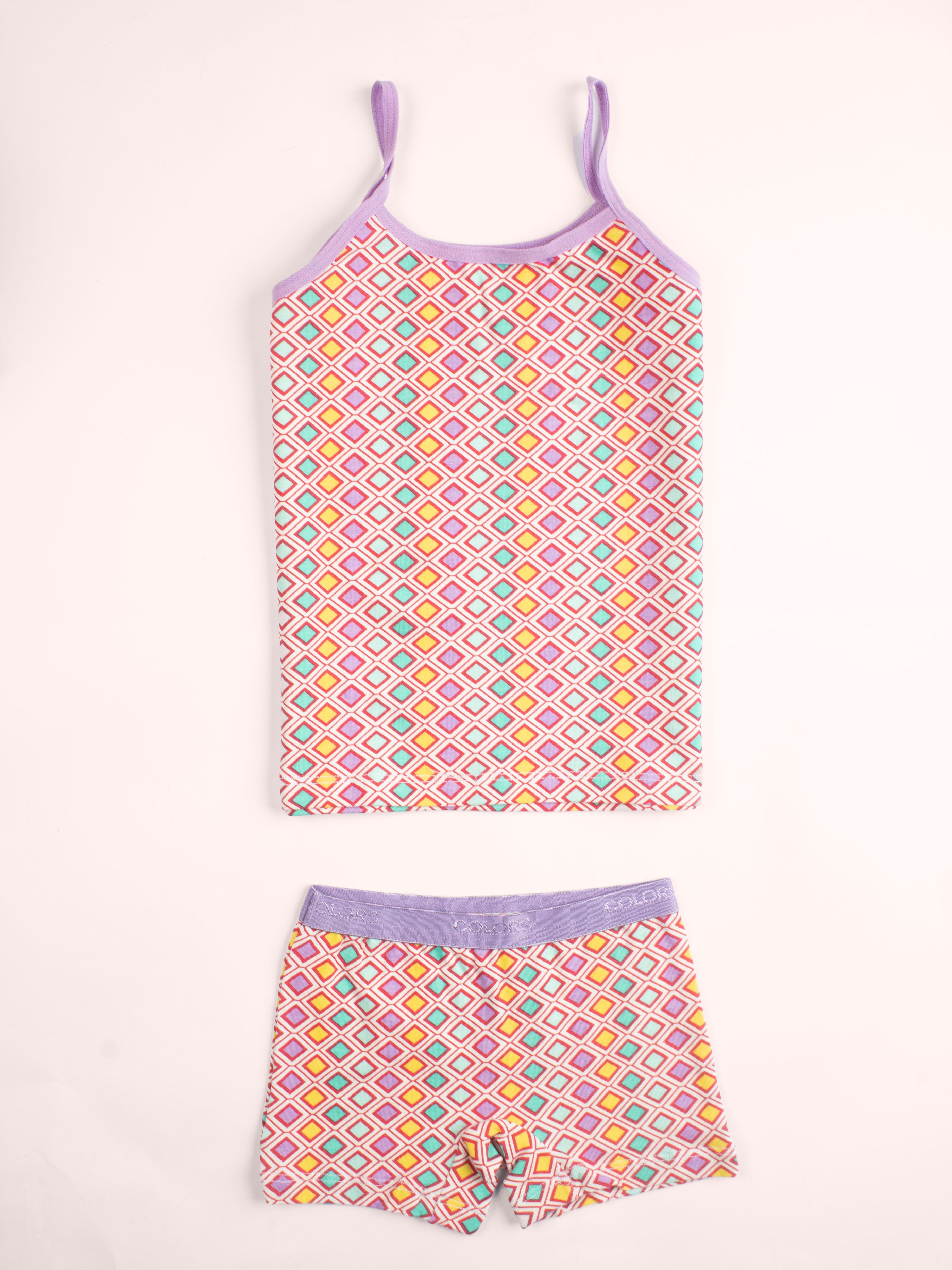 Girls Strap Top & Shorts Set – 2 Pieces
