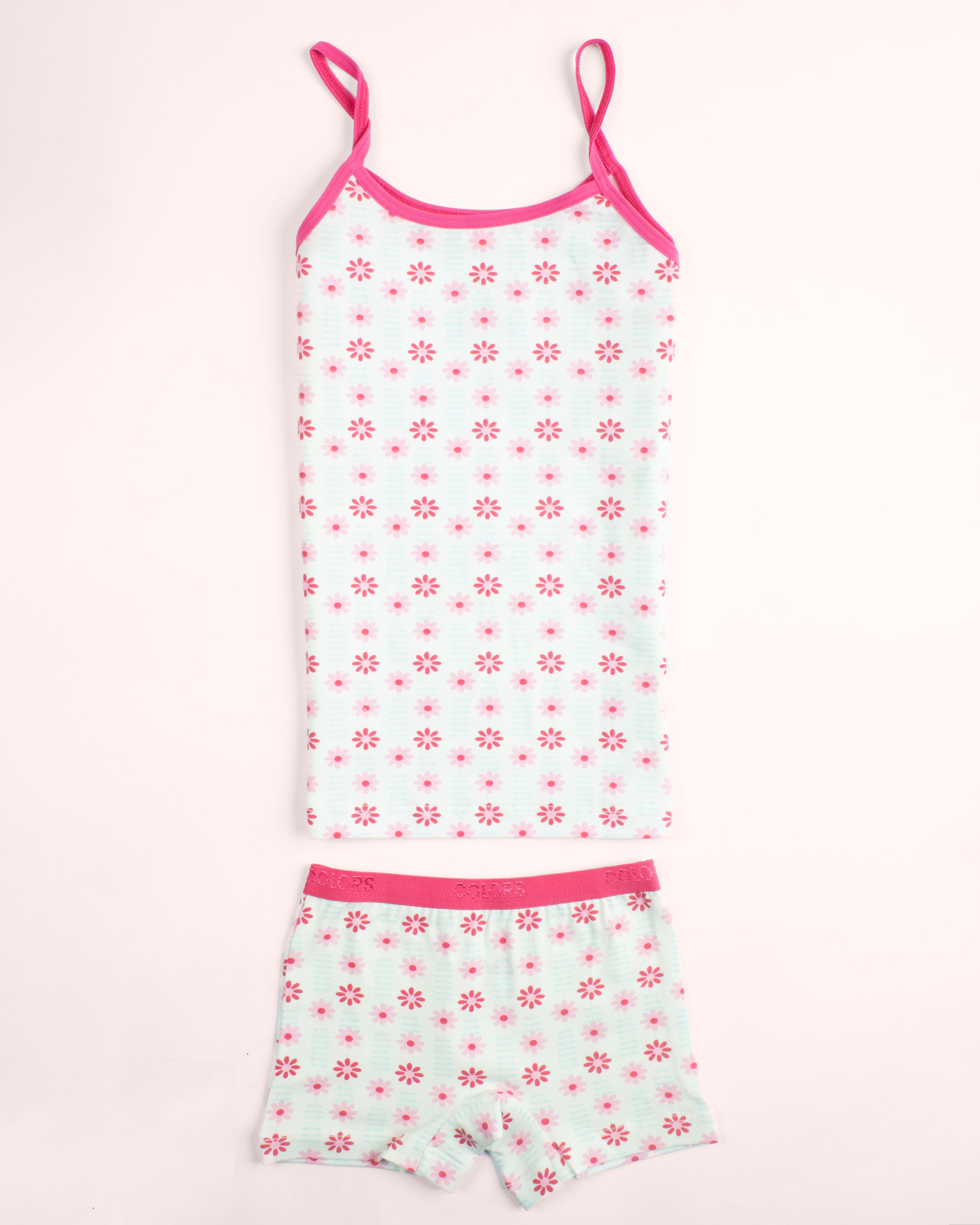 Girls Strap Top & Shorts Set – 2 Pieces