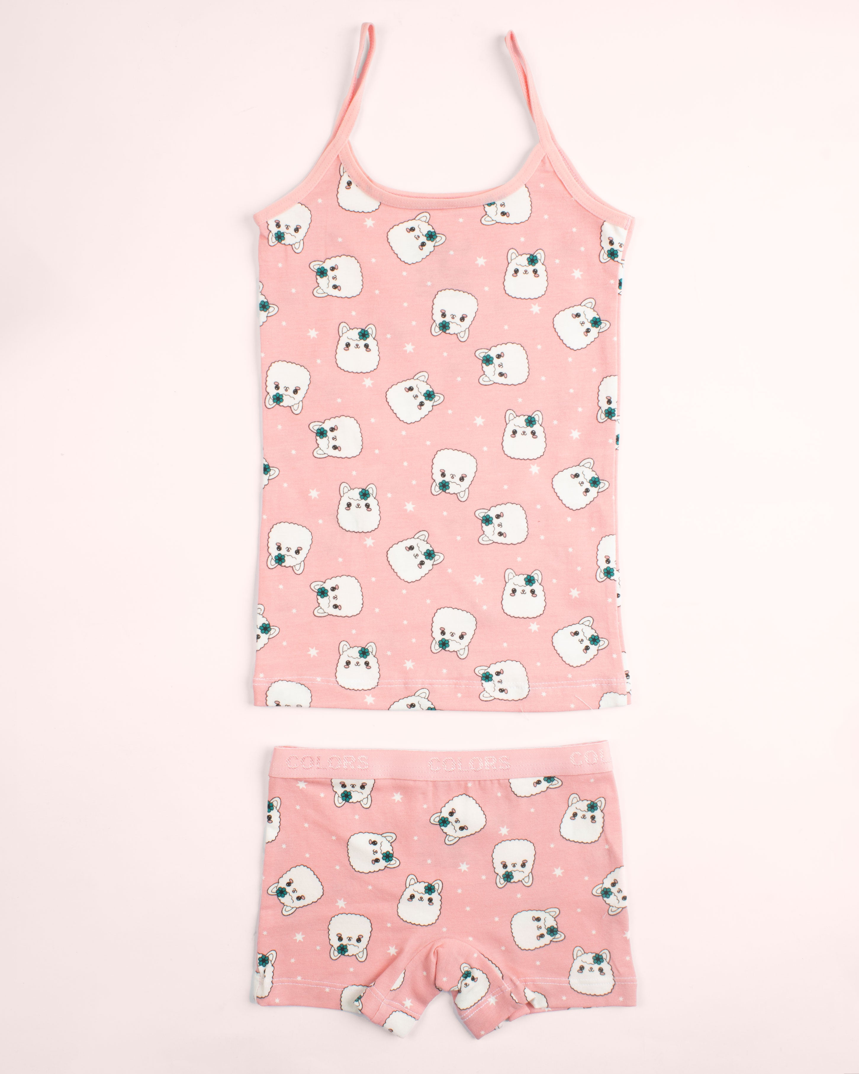 Girls Strap Top & Shorts Set – 2 Pieces