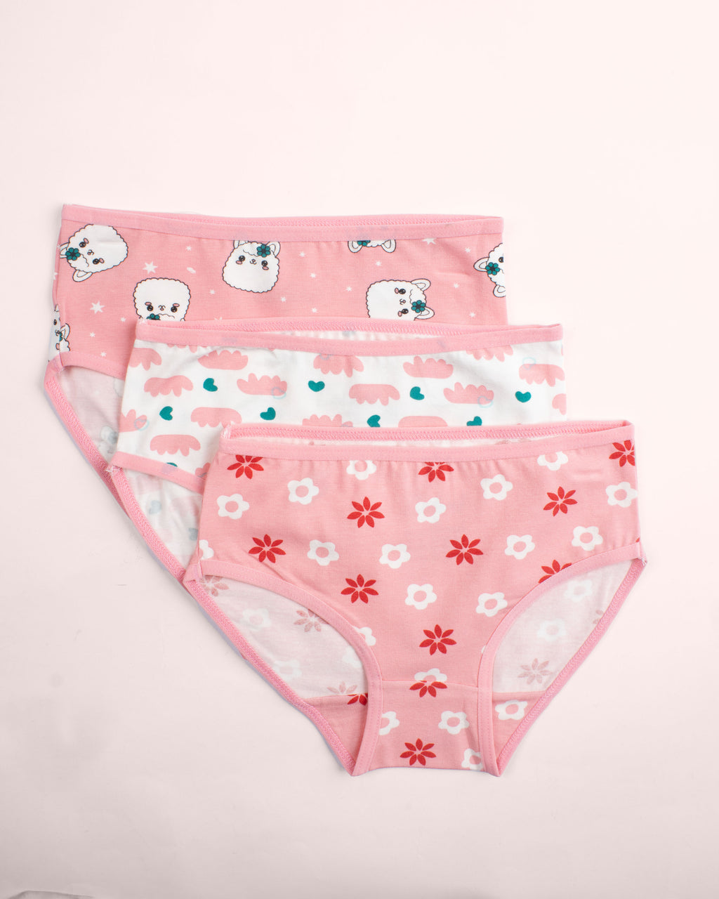 Girls Printed Brief |  Pack of - 3