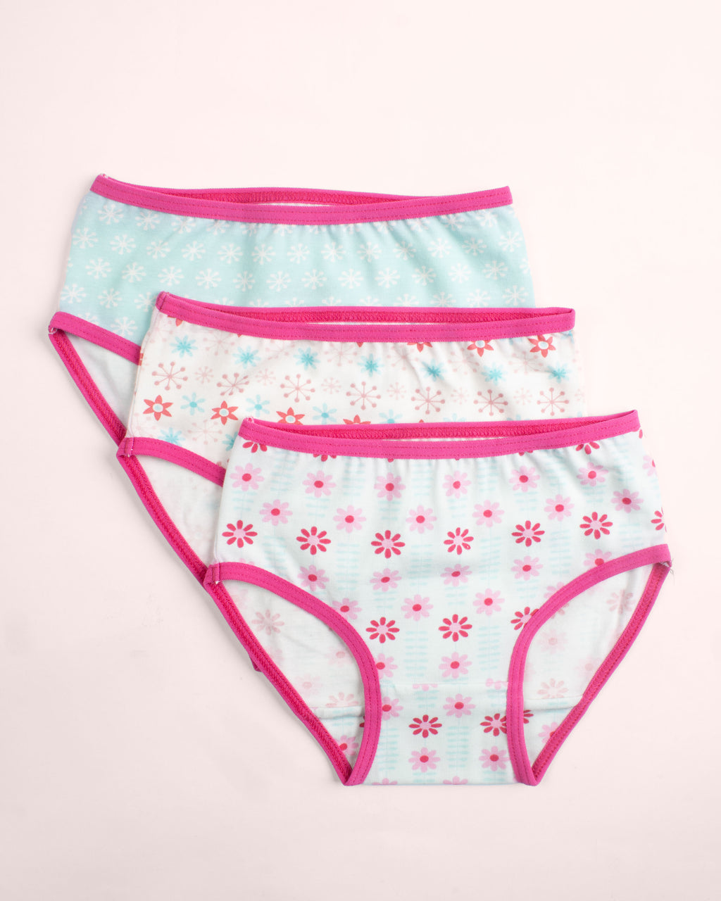 Girls Printed Brief |  Pack of - 3