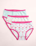 Girls Printed Brief |  Pack of - 3