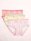 Girls Printed Brief |  Pack of - 3