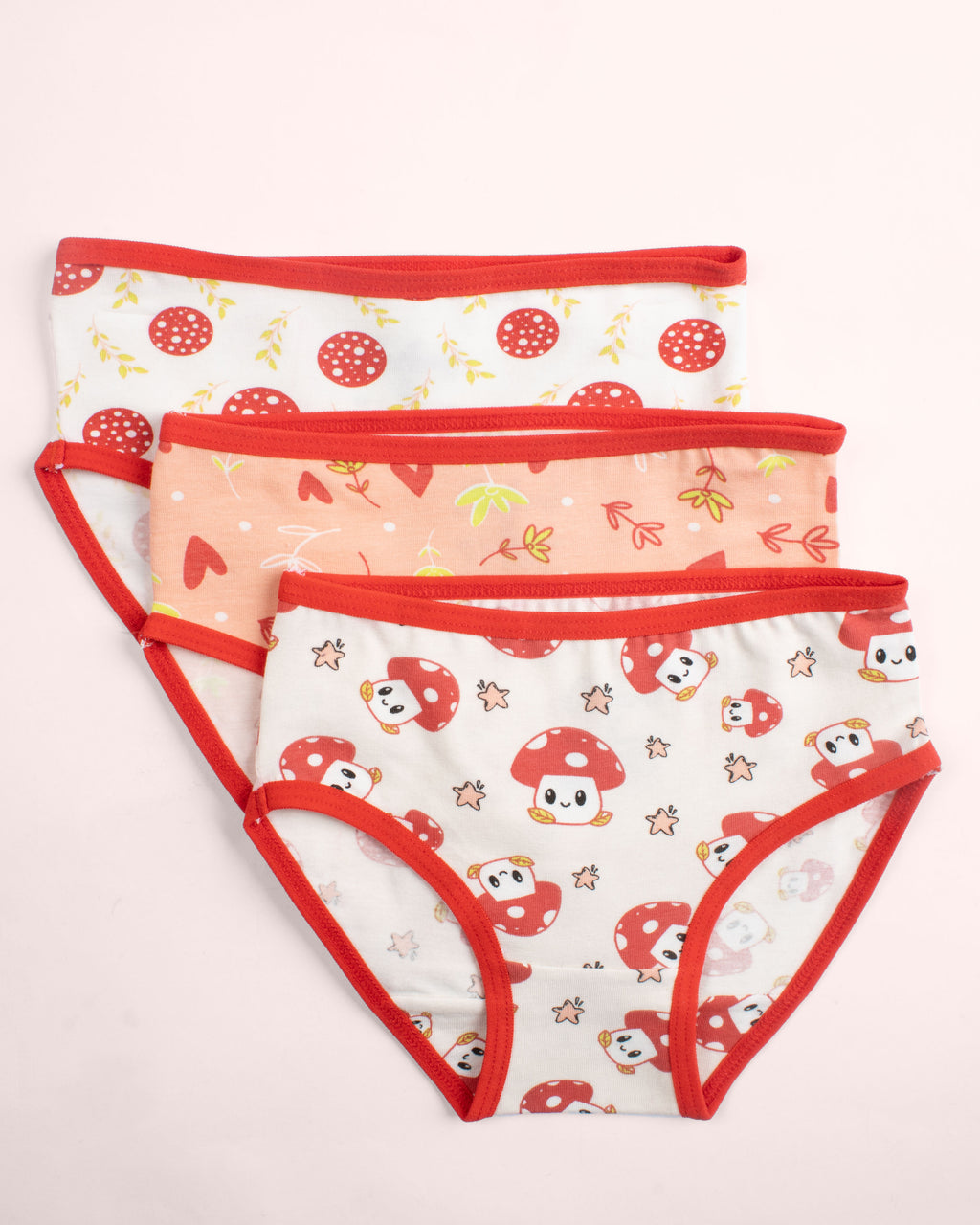 Girls Printed Brief |  Pack of - 3