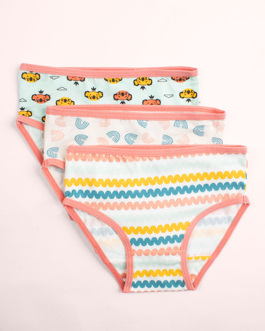 Girls Printed Brief |  Pack of - 3