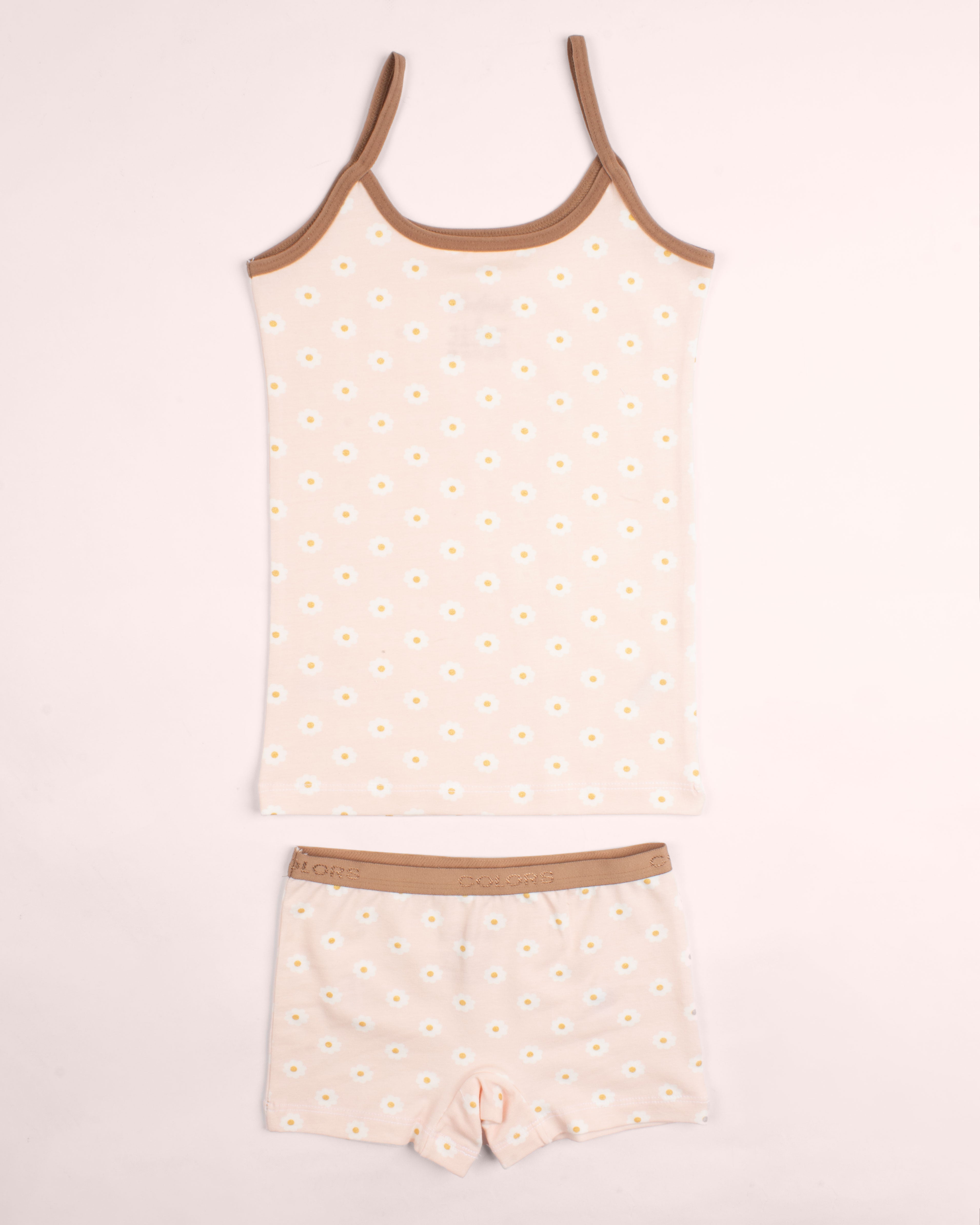 Girls Strap Top & Shorts Set – 2 Pieces