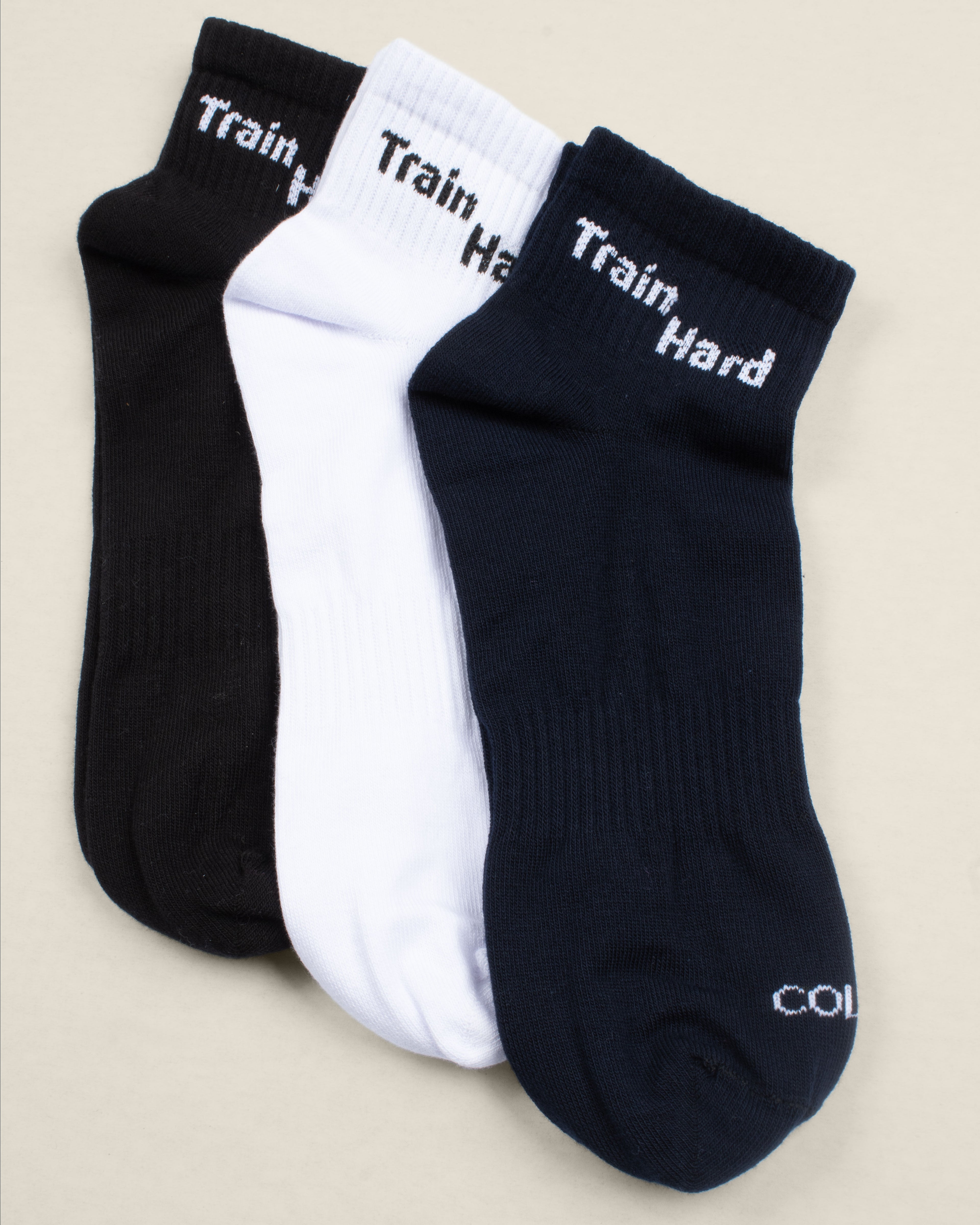 CLR  MENS SOCKS SHORT HALF  3PC