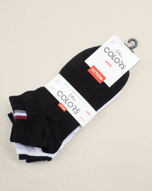 CLR  MENS SOCKS SHORT HALF  3PC