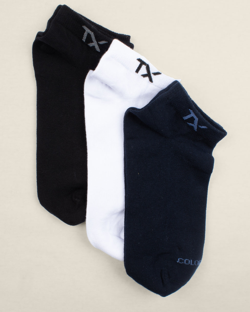 CLR  MENS SOCKS SHORT HALF  3PC