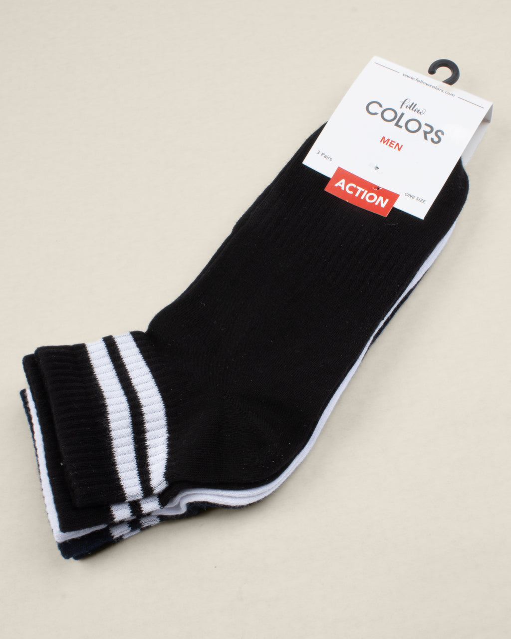 CLR  MENS SOCKS LONG HALF 3PC
