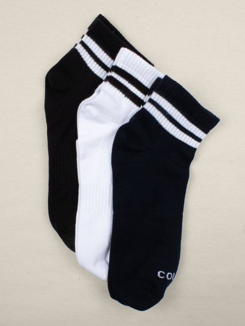 CLR  MENS SOCKS LONG HALF 3PC