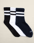 CLR  MENS SOCKS LONG HALF 3PC
