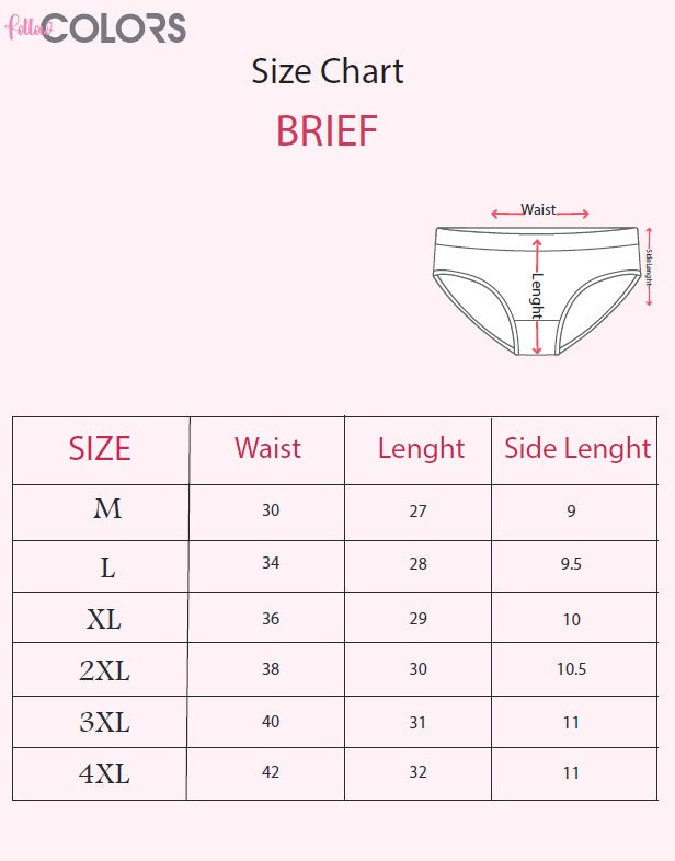 Plain Brief - Pack of 4