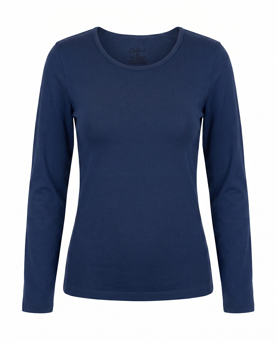 Navy Long Sleeve Top