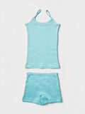 Girls Strap Top & Shorts Set – 2 Pieces