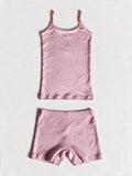 Girls Strap Top & Shorts Set – 2 Pieces