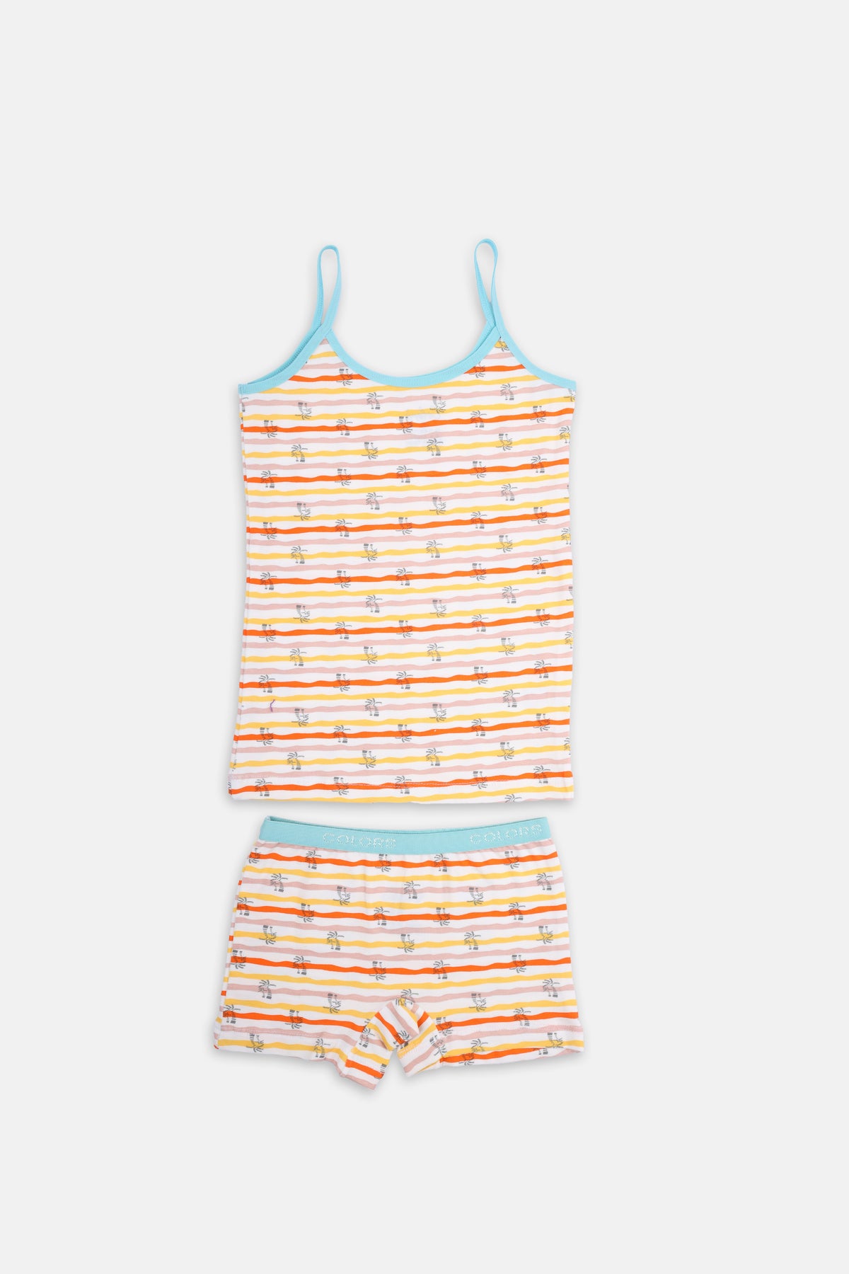 Girls Strap Top & Shorts Set – 2 Pieces