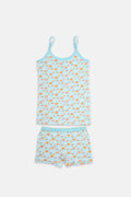 Girls Strap Top & Shorts Set – 2 Pieces