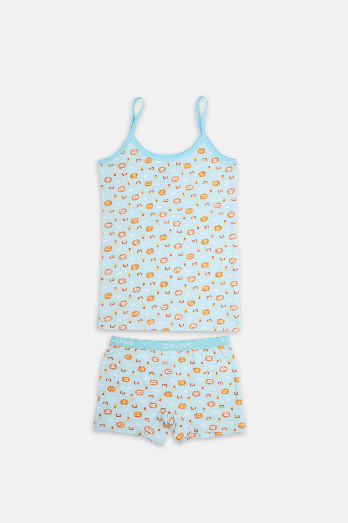 Girls Strap Top & Shorts Set – 2 Pieces