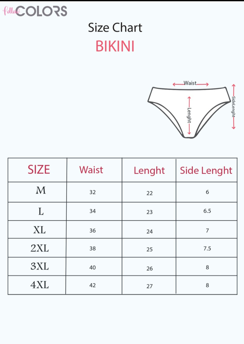 Plain Bikini - Pack Of 4