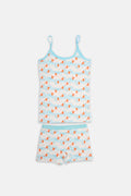 Girls Strap Top & Shorts Set – 2 Pieces
